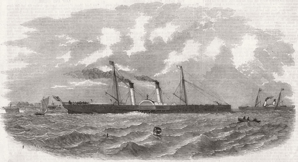 SCOTLAND. The Newhaven and Dieppe packet, Orleans 1858 old antique print